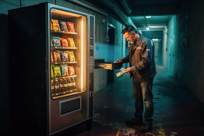 Combien rapporte un distributeur automatique par mois ? Revenus réels et nets en 2025